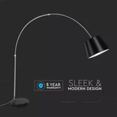 LED Floor Lamp E27 Black Lamp Shade