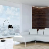 LED Floor Lamp E27 Black Lamp Shade