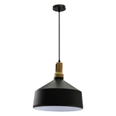 Modern Pendant Light Black Wooden Top