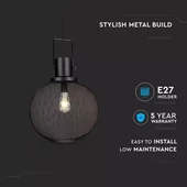 Pendant Light Black Metal Globe  Ф300мм