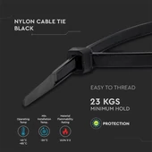 Cable Tie - 7.6*300mm Black 100pcs/Pack