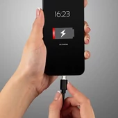V-TAC fekete, USB - Micro USB 1m hálózati kábel - SKU 8481