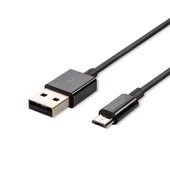 1 M Micro USB Cable Black - Silver Series