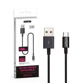 1 M Micro USB Cable Black - Silver Series