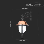 Wall Lamp E27 With Clear PC Cover Down