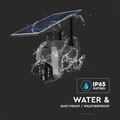 White WiFi Solar powered outdoor PTZ camera, with motion sensor