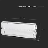 3W Emergency Exit Light 12 Hours Charging 6000K IP65 1200 mah