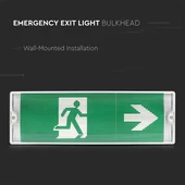 3W Emergency Exit Light 12 Hours Charging 6000K IP65 1200 mah