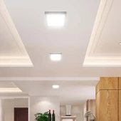 V-TAC felületre szerelhető, műanyag IP20, négyzet LED panel 18W, meleg fehér - SKU 10498