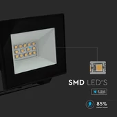 V-TAC FN-széria mini LED reflektor 10W hideg fehér, fekete házzal - SKU 23974