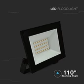 V-TAC FN-széria mini LED reflektor 20W hideg fehér, fekete házzal - SKU 23986