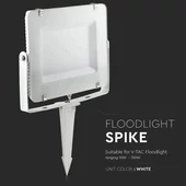 V-TAC földbe szúrható 50W és 150W közötti LED reflektor tartó kerti konzol - fehér - SKU 7537