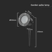GU10 Aluminium Garden spike fitting, IP65
