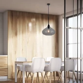 Pendant Light Modern Black Glass Sleek   Ф280мм