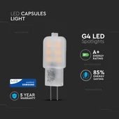 V-TAC G4 LED égő 12V 1,5W természetes fehér - SKU 241