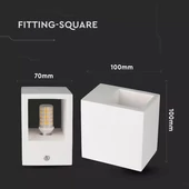 G9 Fitting Square White