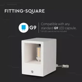 G9 Fitting Square White