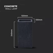 G9*2 25W LED Concrete Wall Lamp  Dark Grey IP20