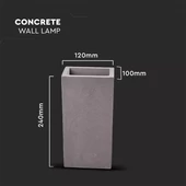 G9*2 25W LED Concrete Wall Lamp  Light Grey IP20