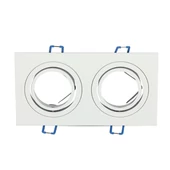 2*GU10 Fitting Square White