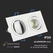 2*GU10 Fitting Square White