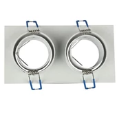 2*GU10 Fitting Square White