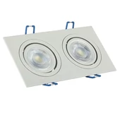 2*GU10 Fitting Square White