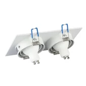 2*GU10 Fitting Square White