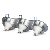 3*GU10 Fitting Round Aluminium Brush