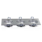 3*GU10 Fitting Square Aluminium Brush