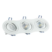 3*GU10 Fitting Round White