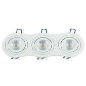 3*GU10 Fitting Round White