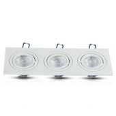 3*GU10 Fitting Square White