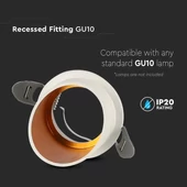 GU10 Fitting Round White