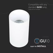 GU 10 Fitting Round White + White