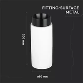 GU10 Fitting Gypsum Metal With Gun Black Bottom