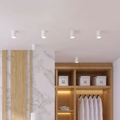 V-TAC GU10 LED falon kívüli lámpatest, fehér, tartozék GU10 foglalattal, 10 cm - SKU 8948