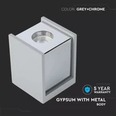 GU 10 Fitting Gypsum Surface With Chrome Bottom Square