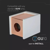 GU 10 Fitting Gypsum Surface With Matt Rose Gold Bottom Square