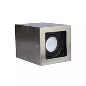 GU10 Fitting Surface Square Satin Nickle