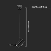 GU10 Aluminium hanging fitting, Black