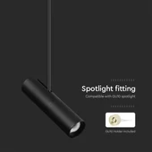 GU10 Aluminium hanging fitting, Black