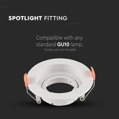 GU10 Fitting Round White