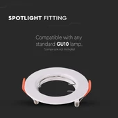 GU10 Fitting Round White 2pcs/pack