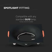 GU10 Fitting Square Black