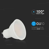 LED Spotlight SAMSUNG CHIP - GU10 10W Milky Cover Plastic 3000K