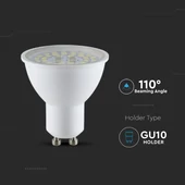 V-TAC GU10 LED spot égő 160 Lm/W, 5W hideg fehér 110° - SKU 2839