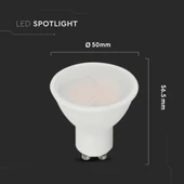 LED Spotlight SAMSUNG CHIP - GU10 4.5W Smooth Plastic 110°D 6400K