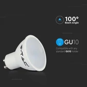 LED Spotlight - 4.5W GU10 SMD White Plastic Milky Cover 3000K