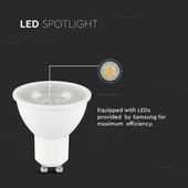 LED Spotlight SAMSUNG CHIP - GU10 7.5W 110° With Lens 3000K